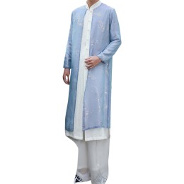 Online order Chinese Tang style linen Hanfu men's Chinese Style Men's suit robe Zen clothes ancient clothes Taoist robe Kungfu SHIRT CREW drama clothes shawl top SKF003 Online order Chinese Tang style linen Hanfu men's Chinese Style Men's suit robe Zen clothes ancient clothes Taoist robe Kungfu SHIRT CREW drama clothes shawl top SKF003